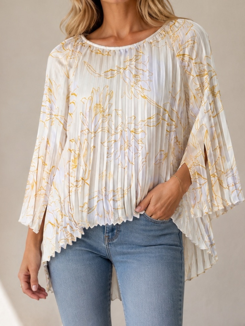 Vintage Alfani Pleated Top